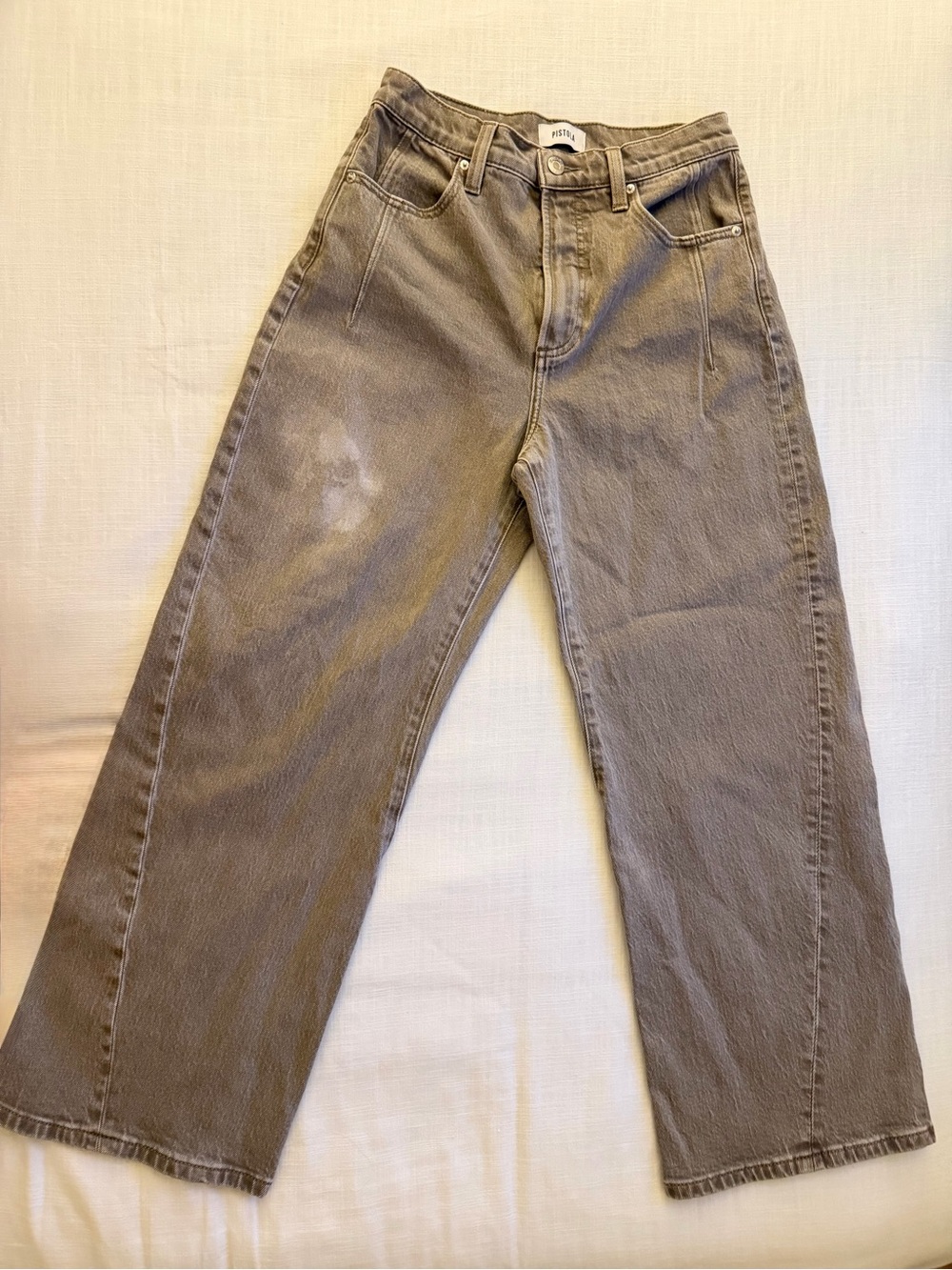 Pistola Kyra High Rise Bowed Ankle Crop Jeans Tannin Brown Size 26 NWOT Defect - Picture 8 of 15